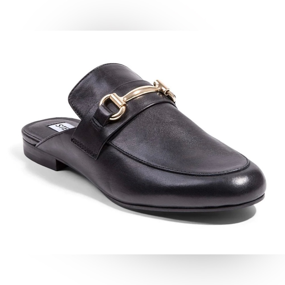 Steve Madden Kandi Black Leather Loafers